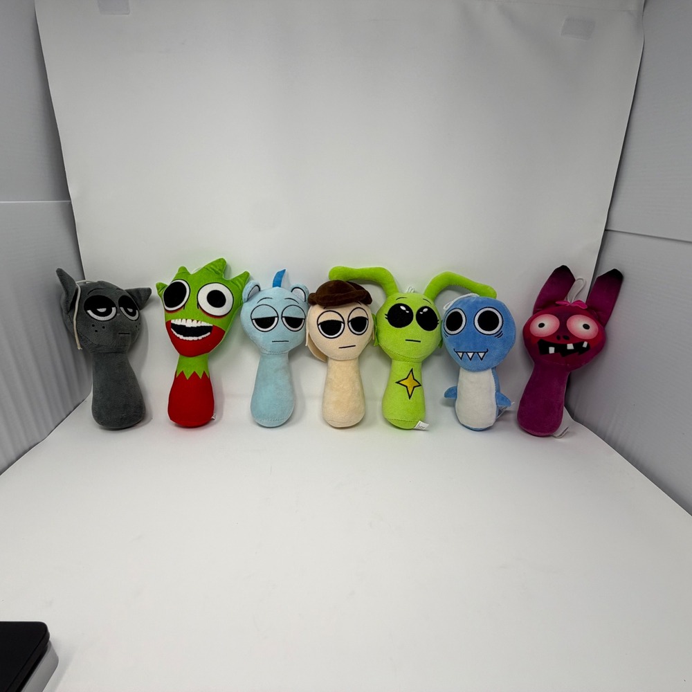 Sprunki Plush Lot 7 Incredibox Characters Gray Sky Tunner OWAKCX Jevin Raddy